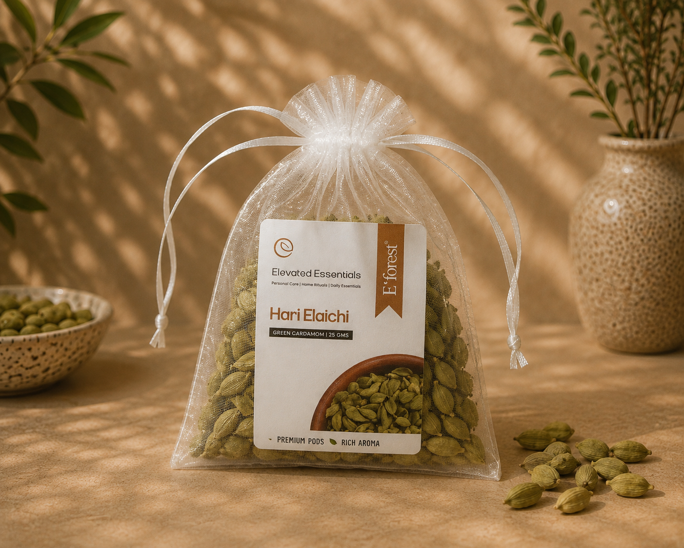 E’forest Premium Green Cardamom (Elaichi) - 25g
